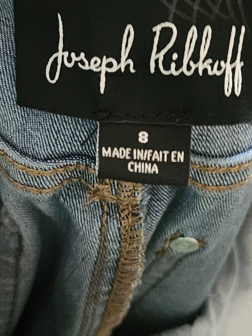 Joseph Ribkoff Rhinestone Patchwork High Rise Skinny Jeans - Picture 8 of 9